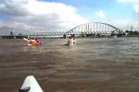 Paddeln auf dem Rhein