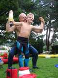 Spa� bei der Pause in Abenden